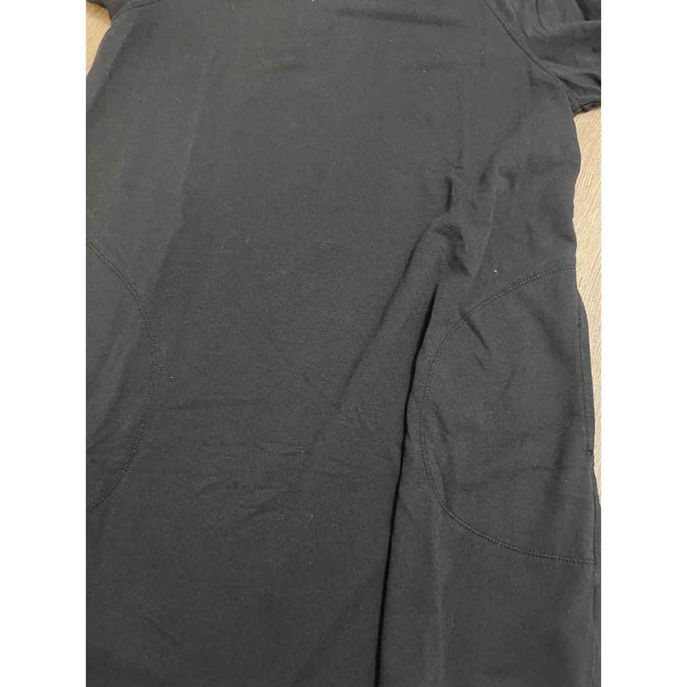 Como Vintage Black Short Sleeve Puff Sleeve Sweatshirt Dress Size Medium - Picture 2 of 4